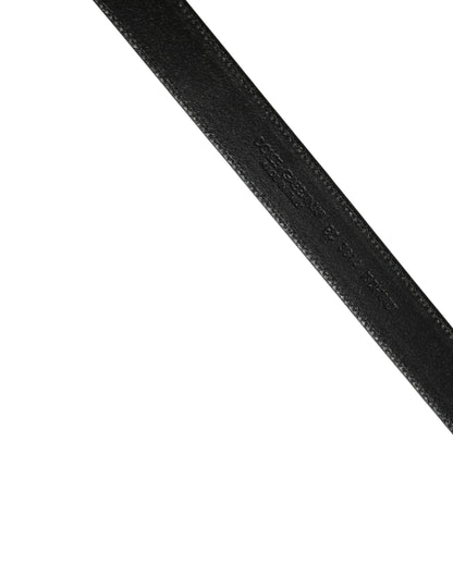 Dolce & Gabbana Men Brown Classic Leather Metal Buckle Belt by Dolce & Gabbana