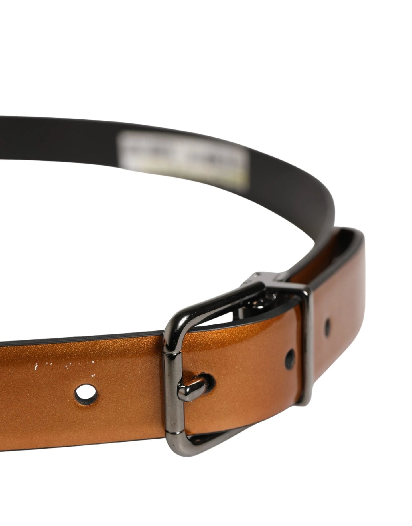Dolce & Gabbana Men Brown Classic Leather Metal Buckle Belt by Dolce & Gabbana