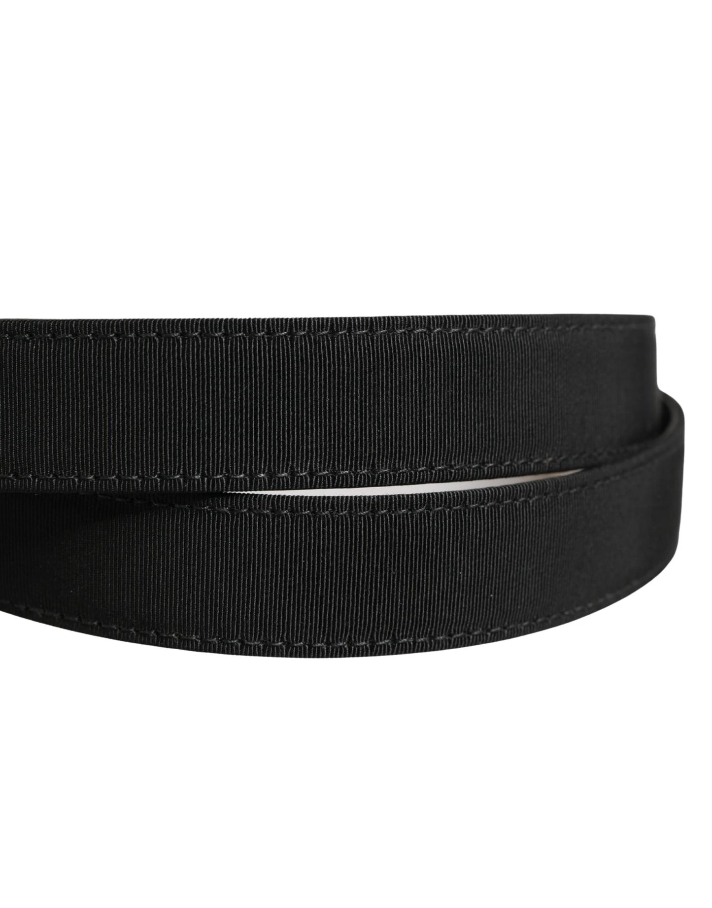 Dolce & Gabbana Black Viscose Leather Gold Metal Buckle Belt by Dolce & Gabbana