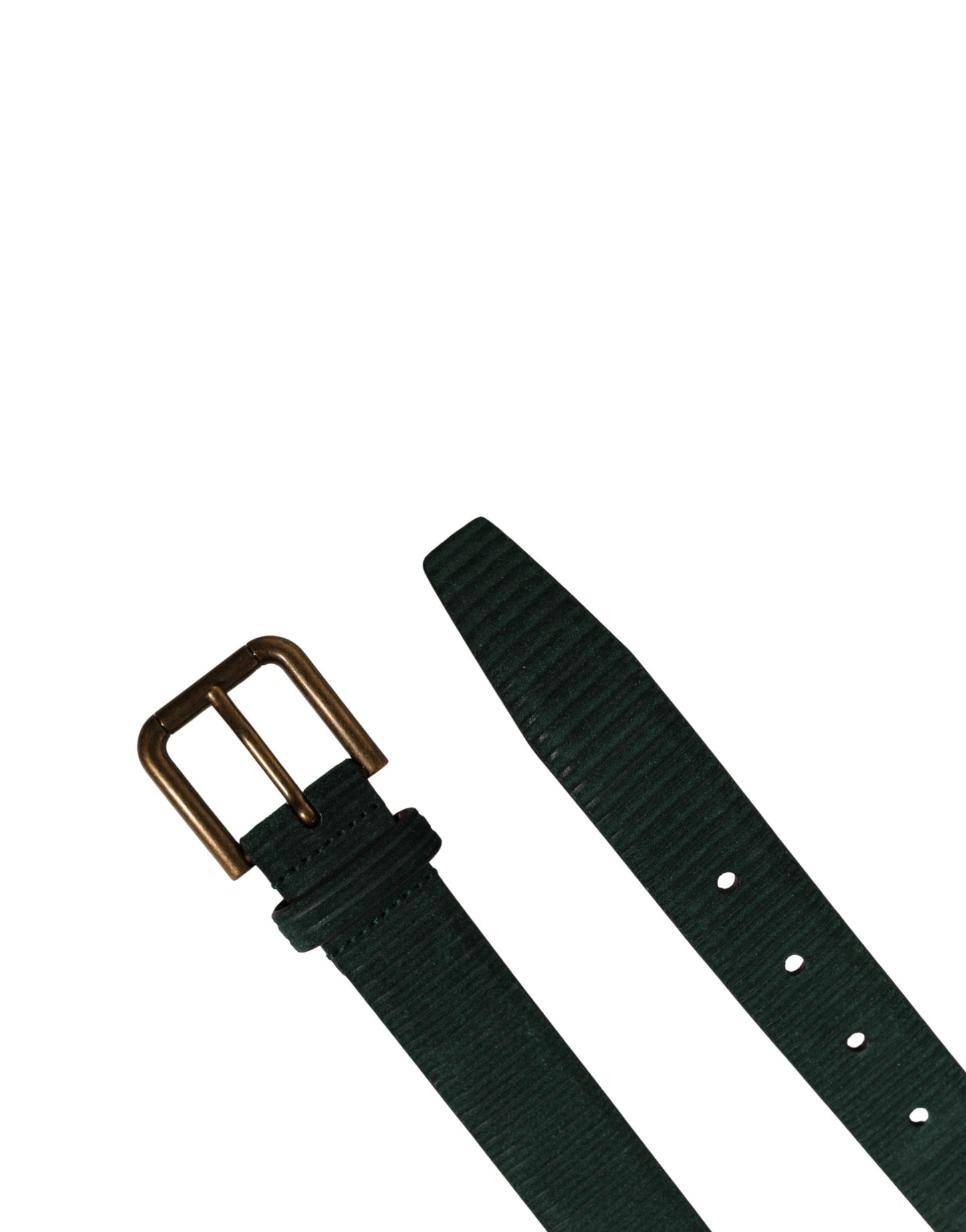 Dolce & Gabbana Men Green Velvet Leather Metal Buckle Belt by Dolce & Gabbana