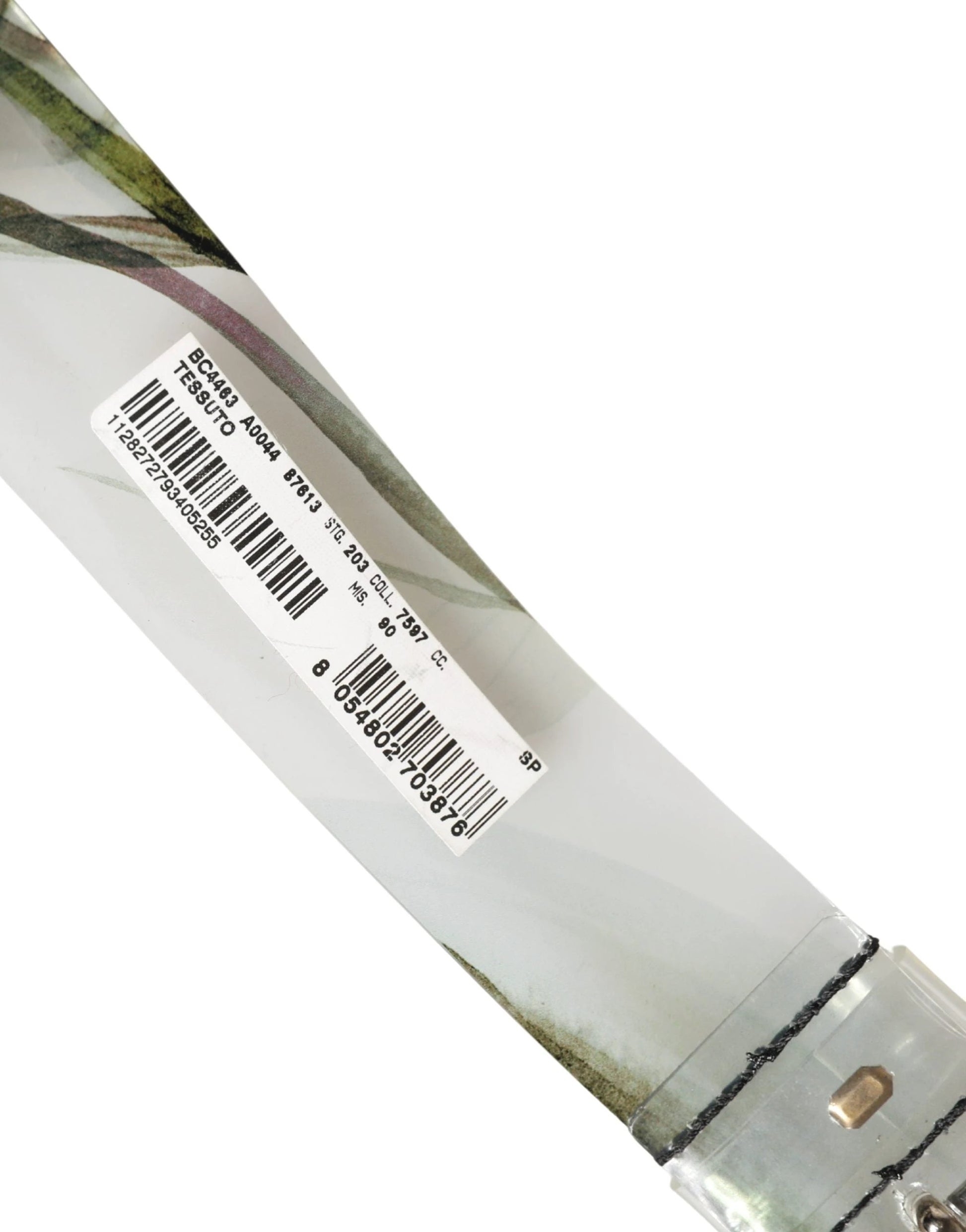 Dolce & Gabbana Men White Floral PVC Silver Metal Buckle Belt by Dolce & Gabbana