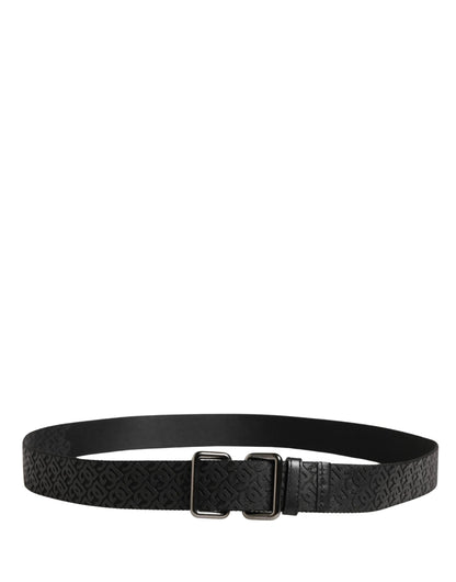 Dolce & Gabbana Men Black DG Logo Polyester Metal Buckle Belt by Dolce & Gabbana