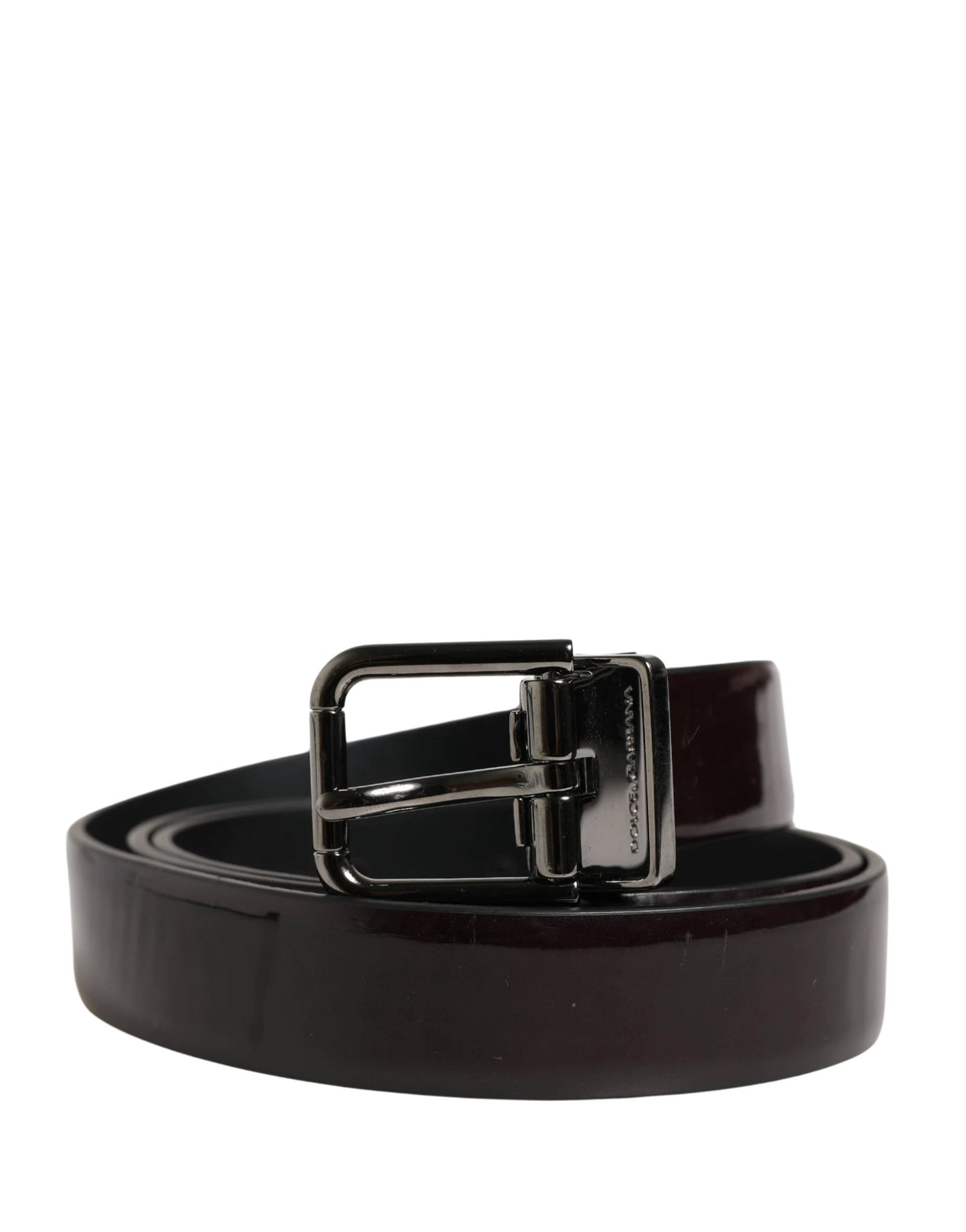 Dolce & Gabbana Men Black Classic Leather Metal Buckle Belt by Dolce & Gabbana