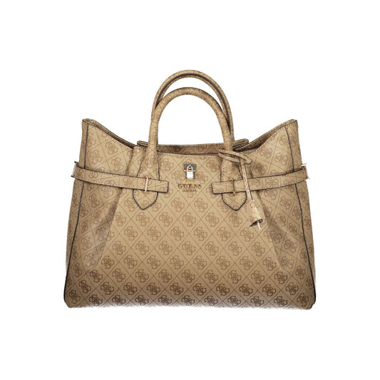 Sac à Main Guess Jeans Yesba Beige Polyuréthane Femme