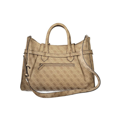 Sac à Main Guess Jeans Yesba Beige Polyuréthane Femme