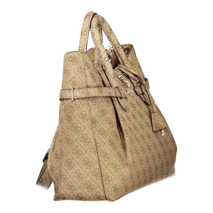 Sac à Main Guess Jeans Yesba Beige Polyuréthane Femme