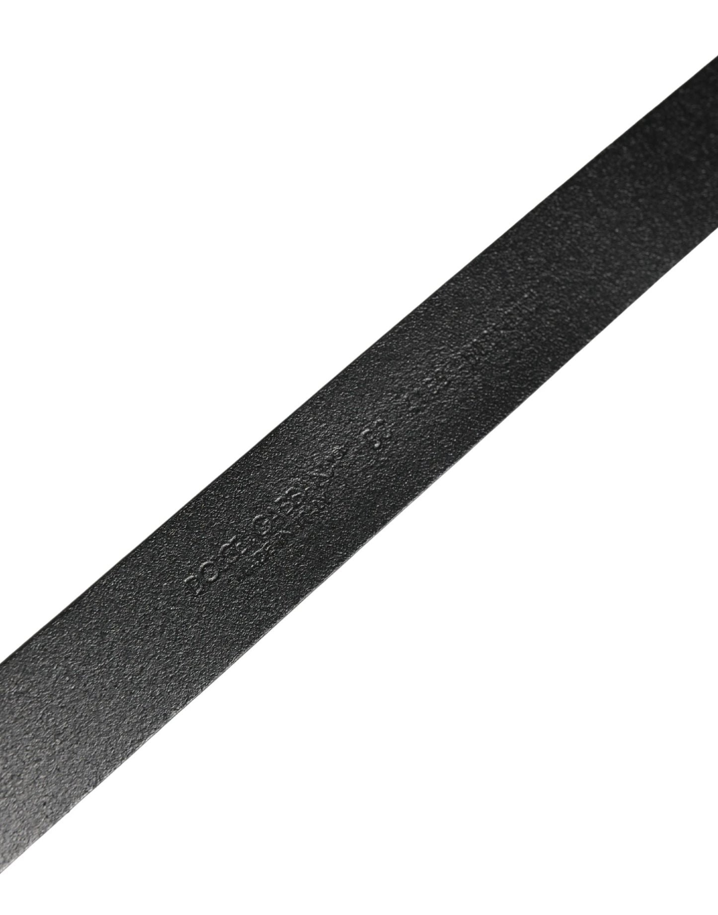 Dolce & Gabbana Men Black Classic Leather Logo Buckle Belt by Dolce & Gabbana