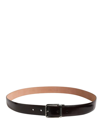 Dolce & Gabbana Men Black Calfskin Leather Metal Buckle Belt by Dolce & Gabbana