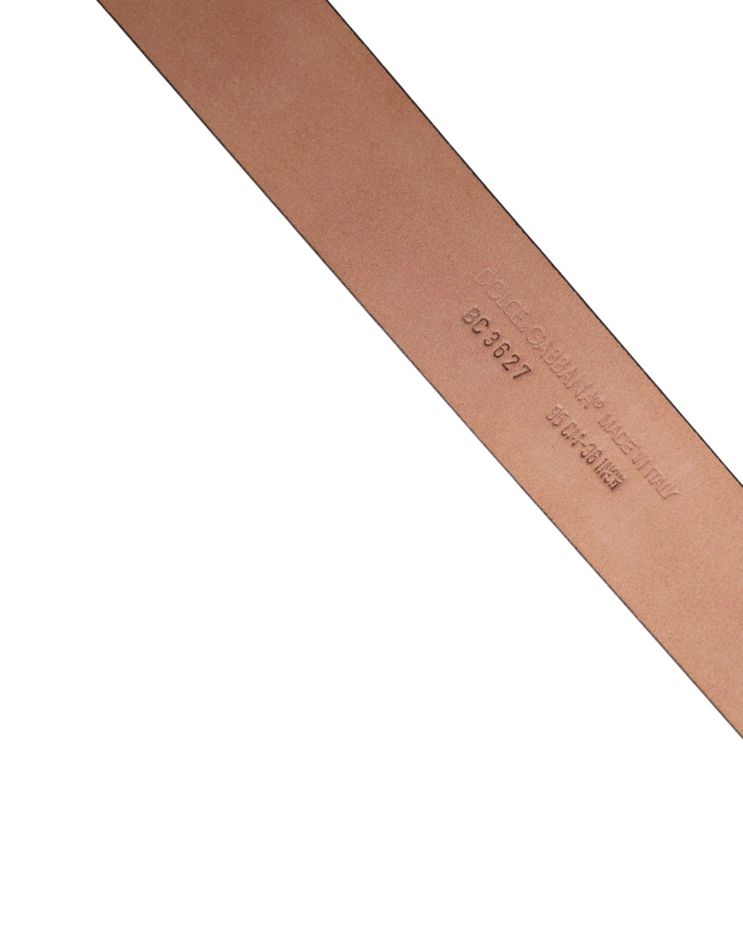 Dolce & Gabbana Men Black Calfskin Leather Metal Buckle Belt by Dolce & Gabbana