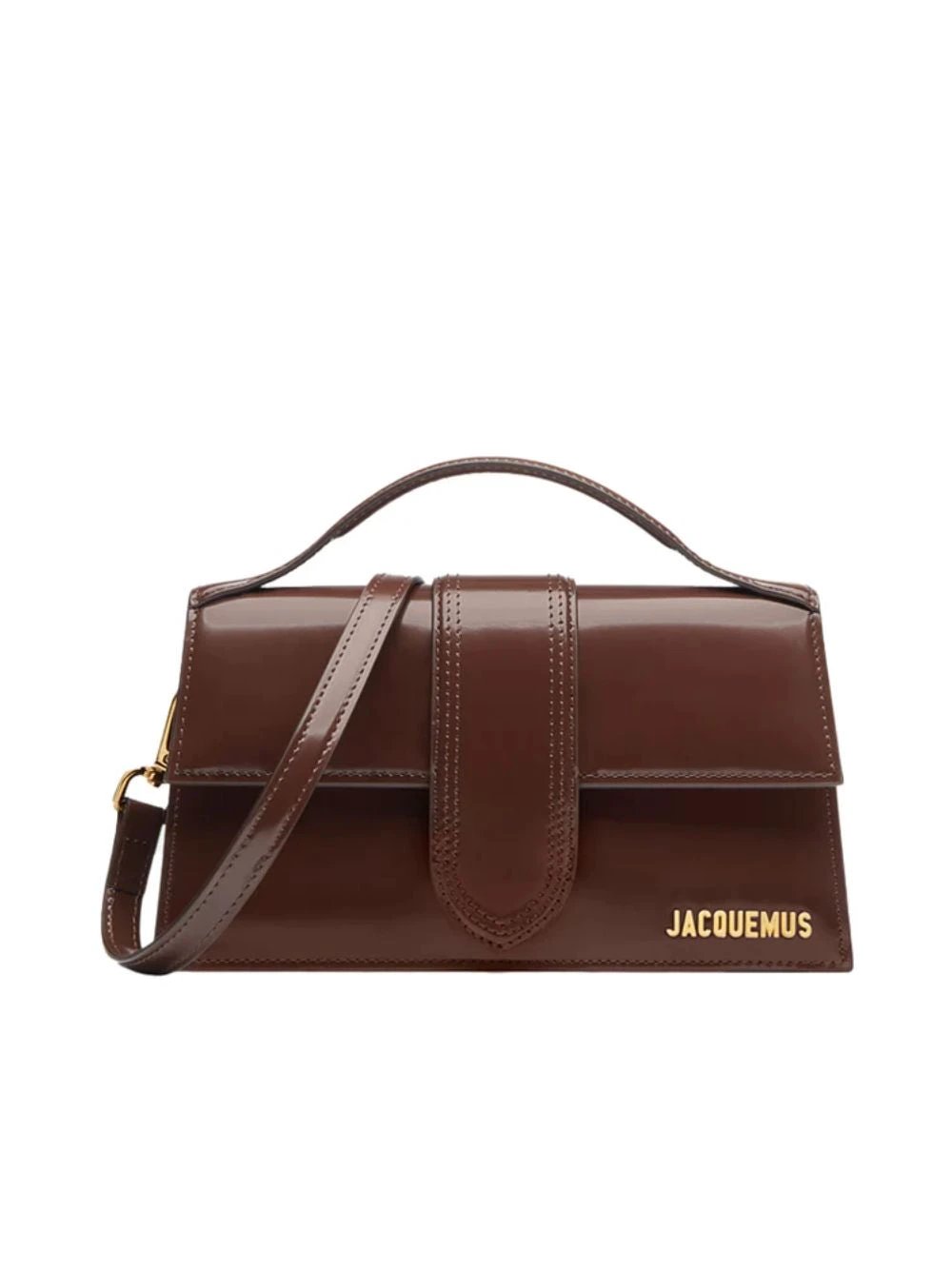 Jacquemus Midnight brown Leather Le Grand Bambino Handbag by Jacquemus