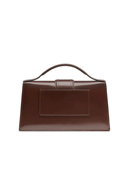 Jacquemus Midnight brown Leather Le Grand Bambino Handbag by Jacquemus