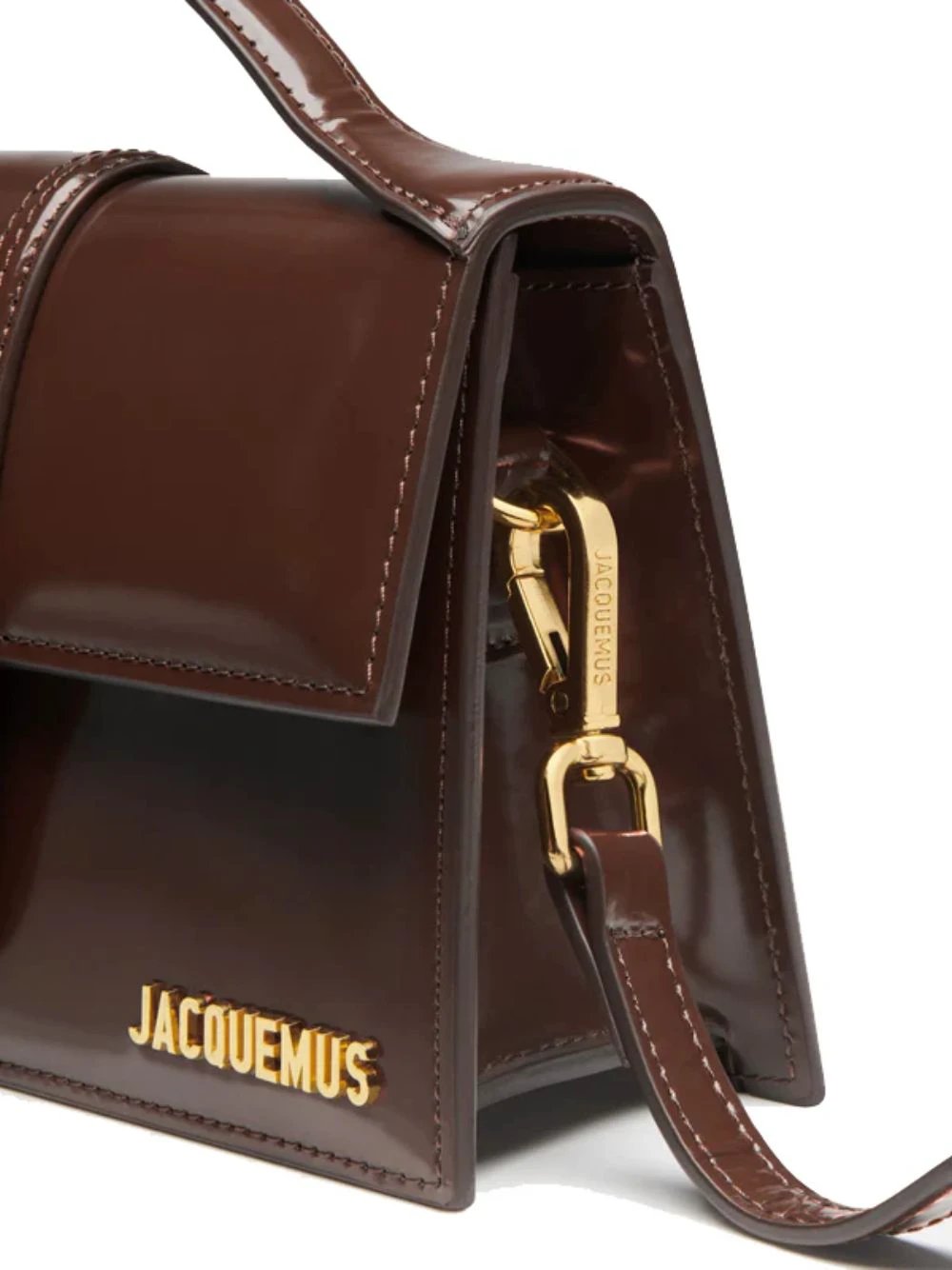 Jacquemus Midnight brown Leather Le Grand Bambino Handbag by Jacquemus