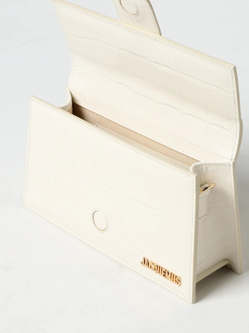 Jacquemus Ivory Cocco Le Grand Bambino Handbag by Jacquemus