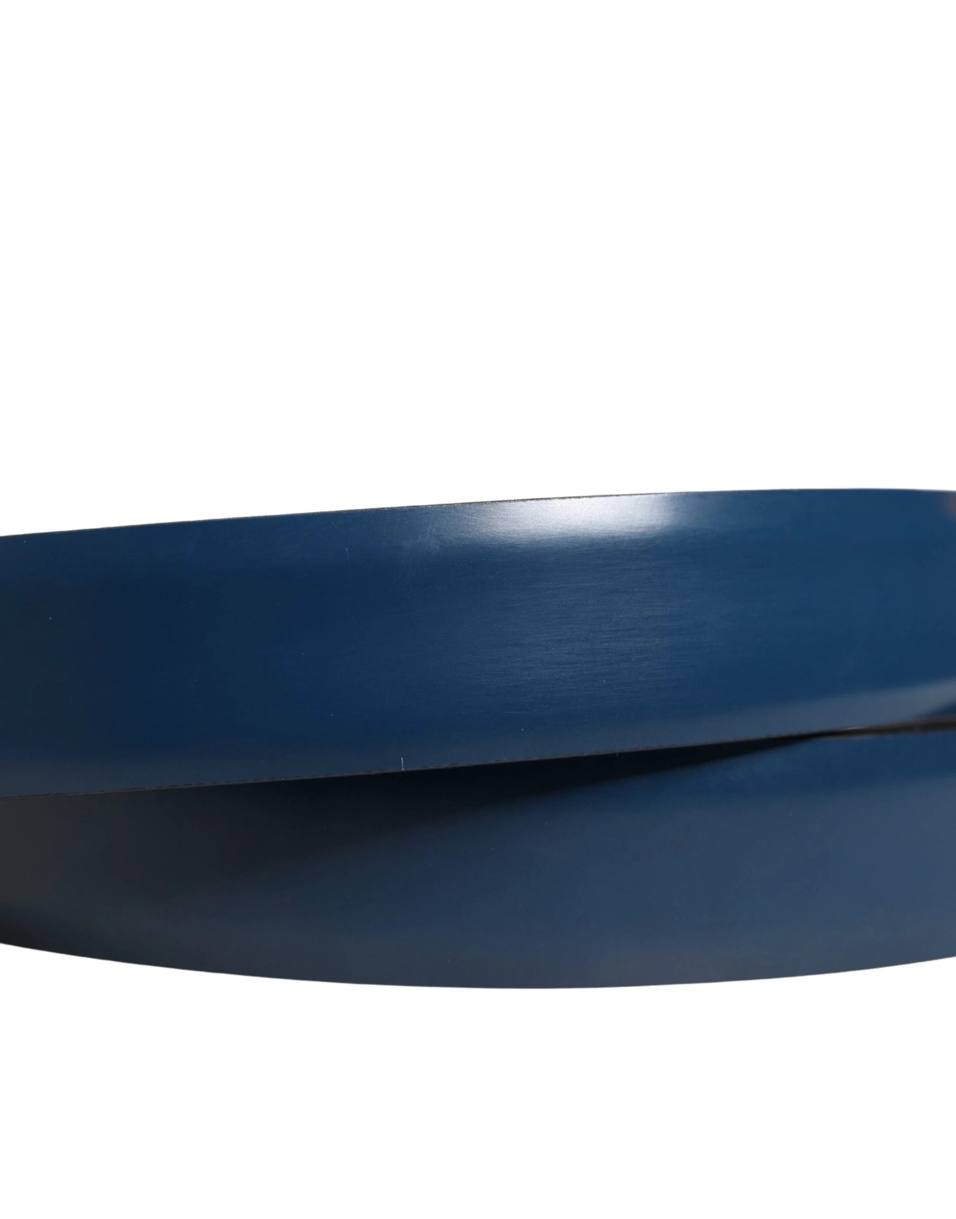 Dolce & Gabbana Men Blue Classic Leather Metal Buckle Belt by Dolce & Gabbana