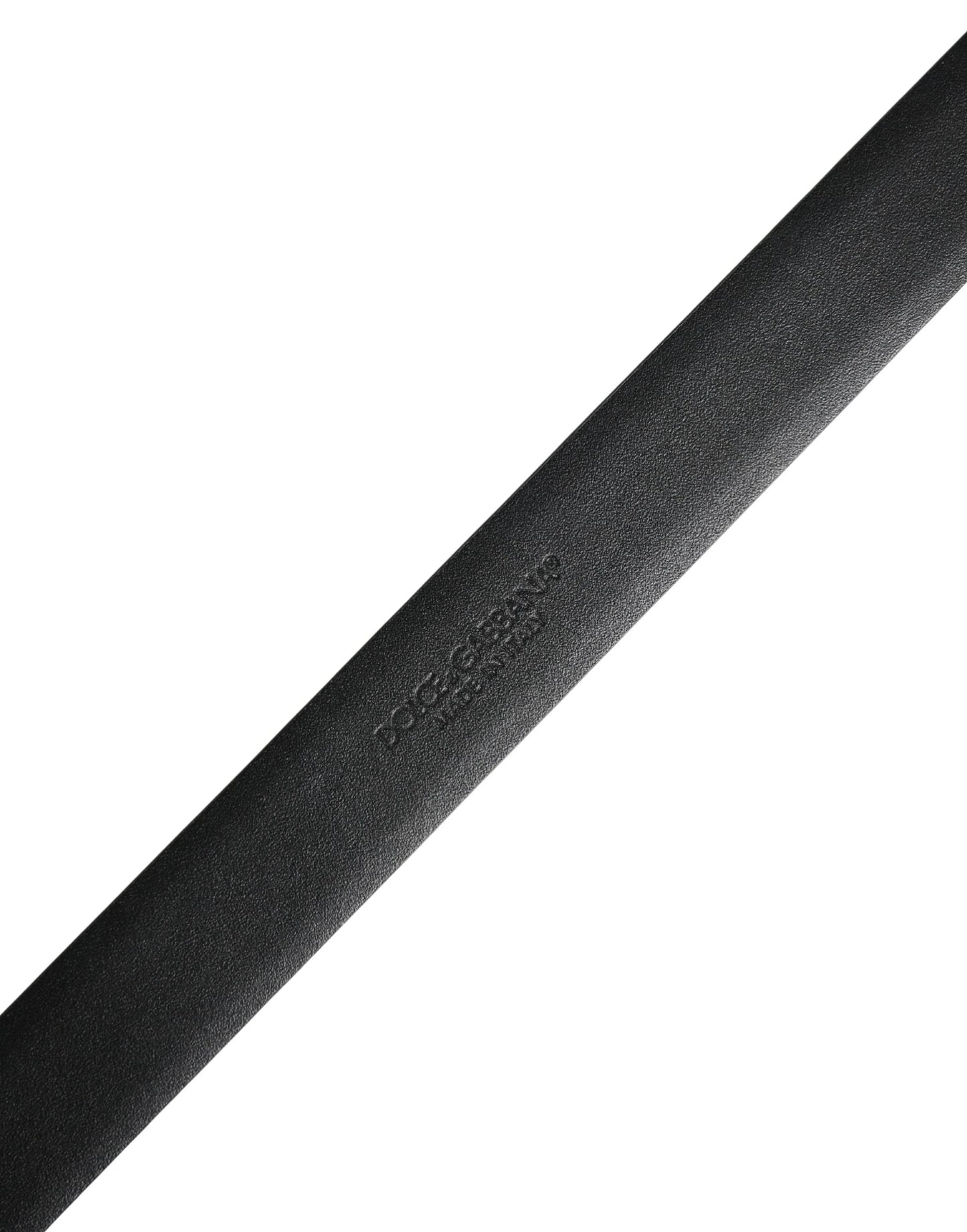 Dolce & Gabbana Men Blue Classic Leather Metal Buckle Belt by Dolce & Gabbana