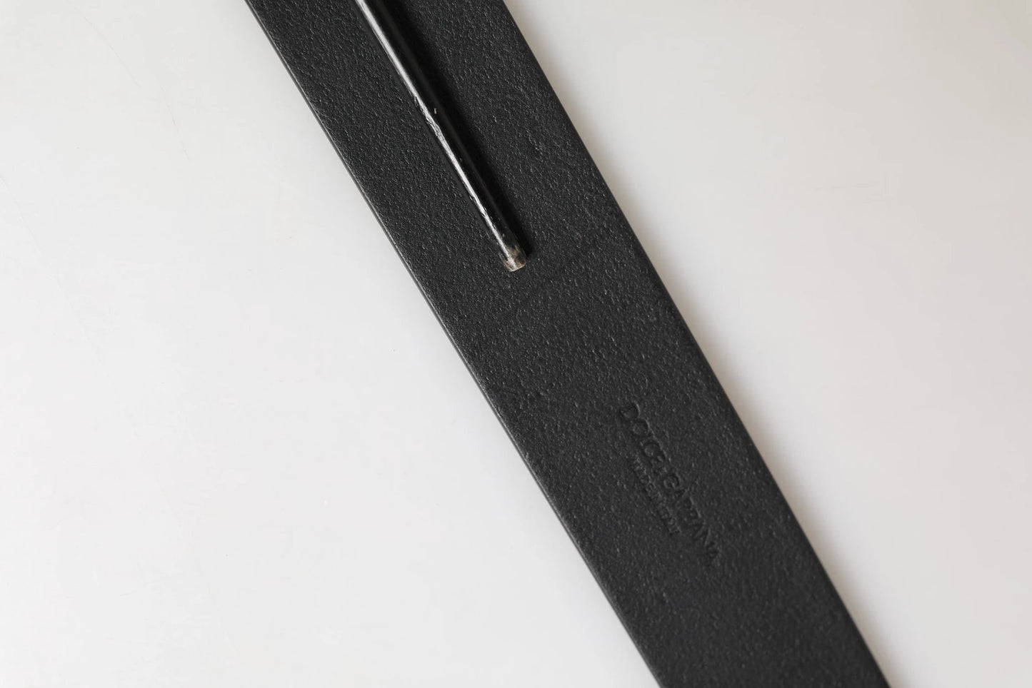 Dolce & Gabbana Men Black Classic Leather Metal Buckle Belt by Dolce & Gabbana