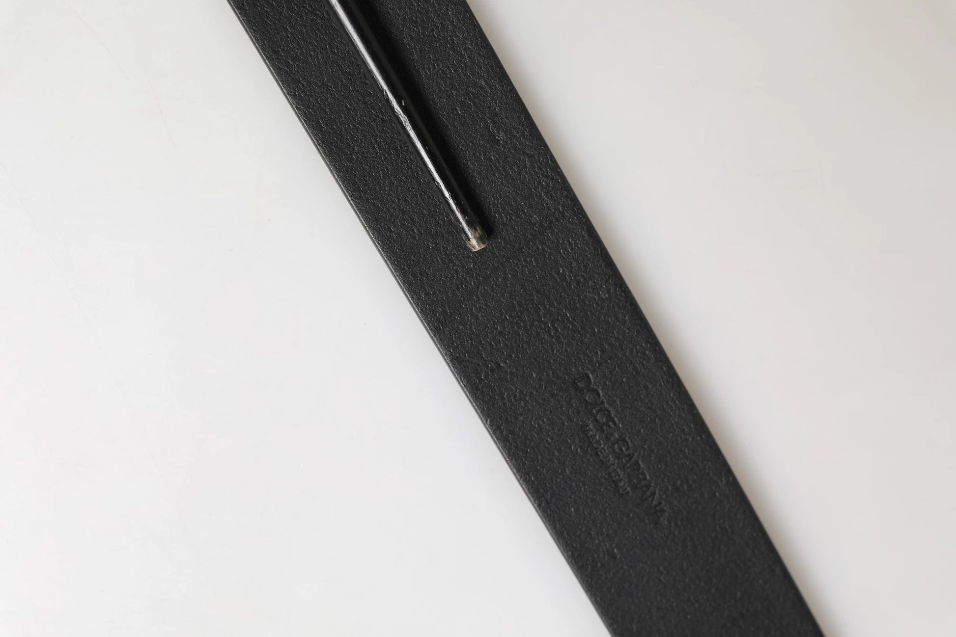 Dolce & Gabbana Men Black Classic Leather Metal Buckle Belt by Dolce & Gabbana