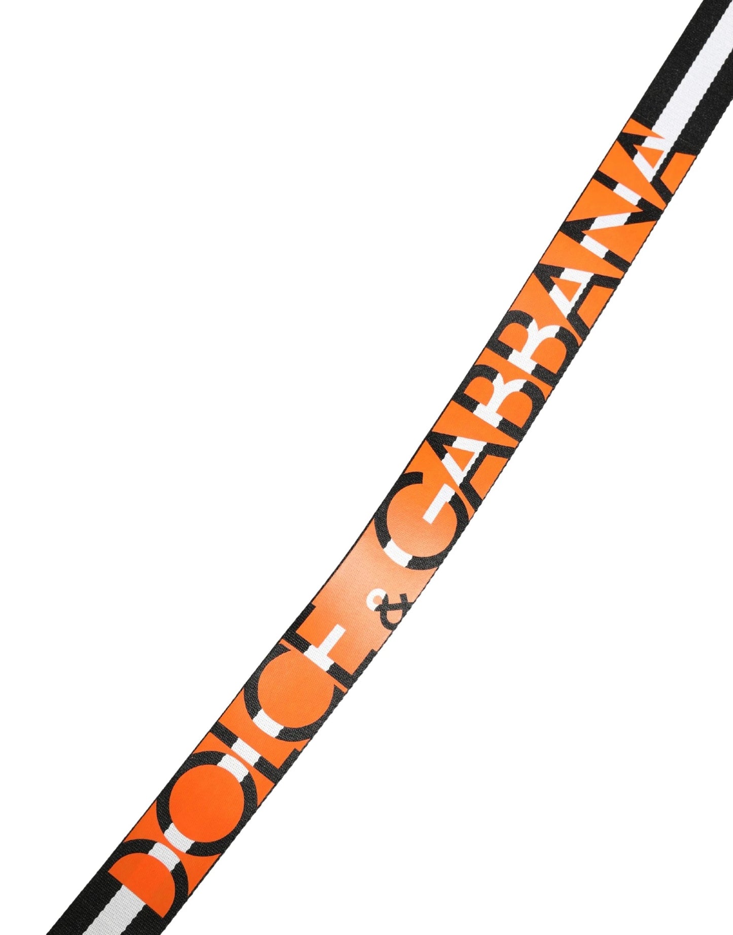 Dolce & Gabbana Men Black White Nylon Logo Metal Buckle Belt by Dolce & Gabbana