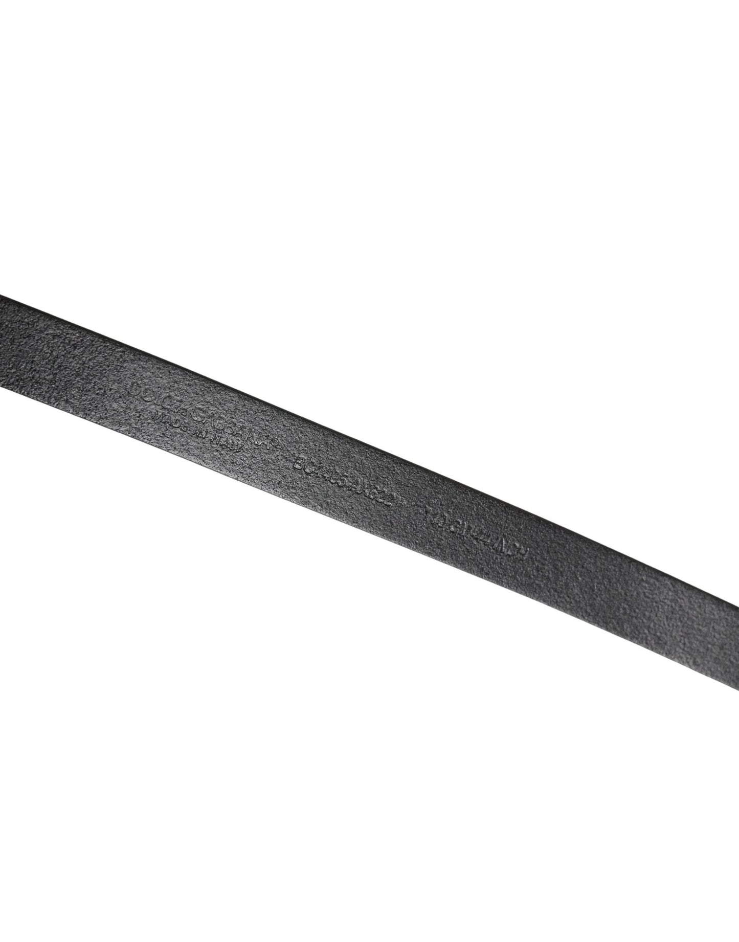 Dolce & Gabbana Belt Men Black Leather Classic Metal Buckle by Dolce & Gabbana