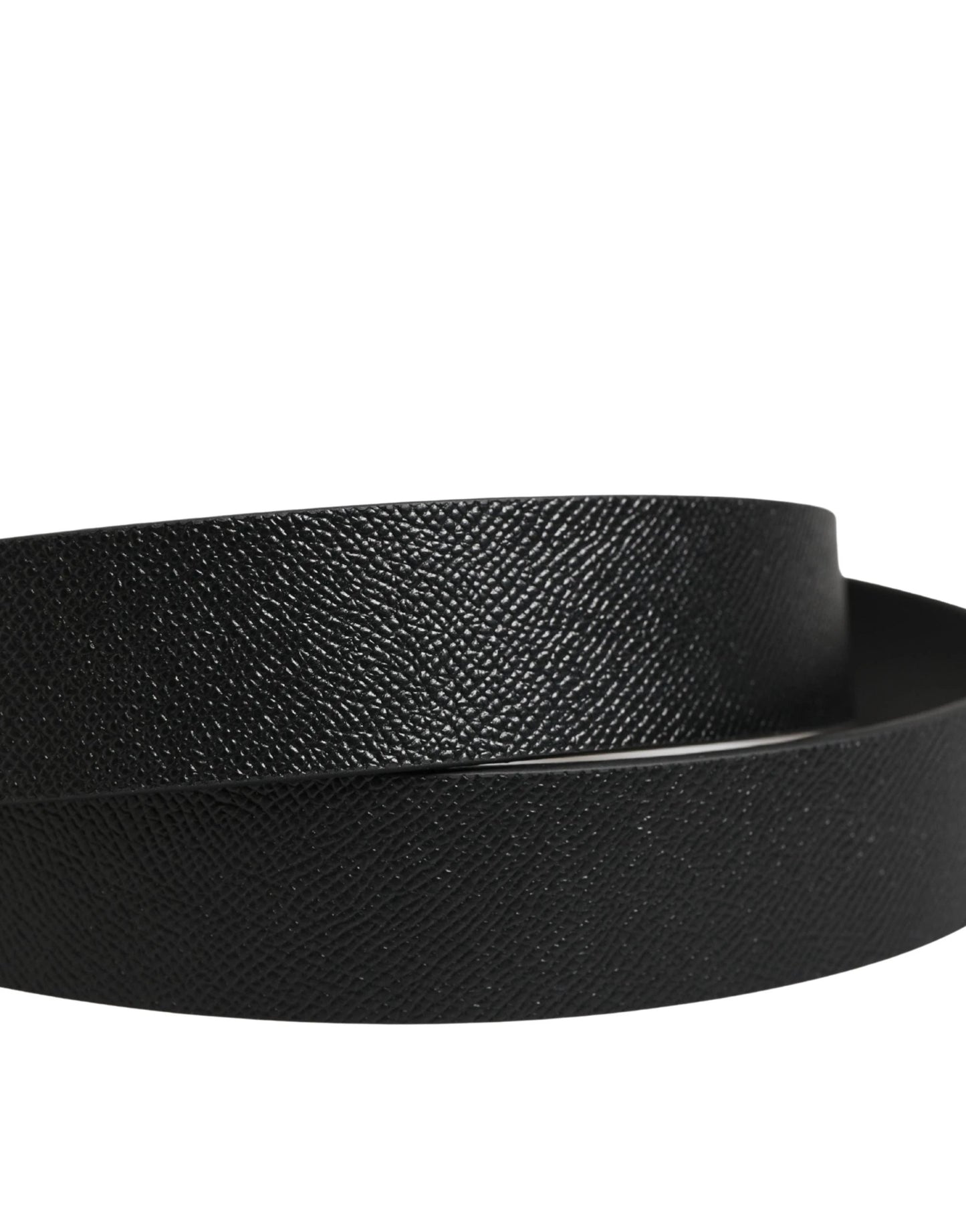 Dolce & Gabbana Black Classic Calf Leather Metal Buckle Belt by Dolce & Gabbana