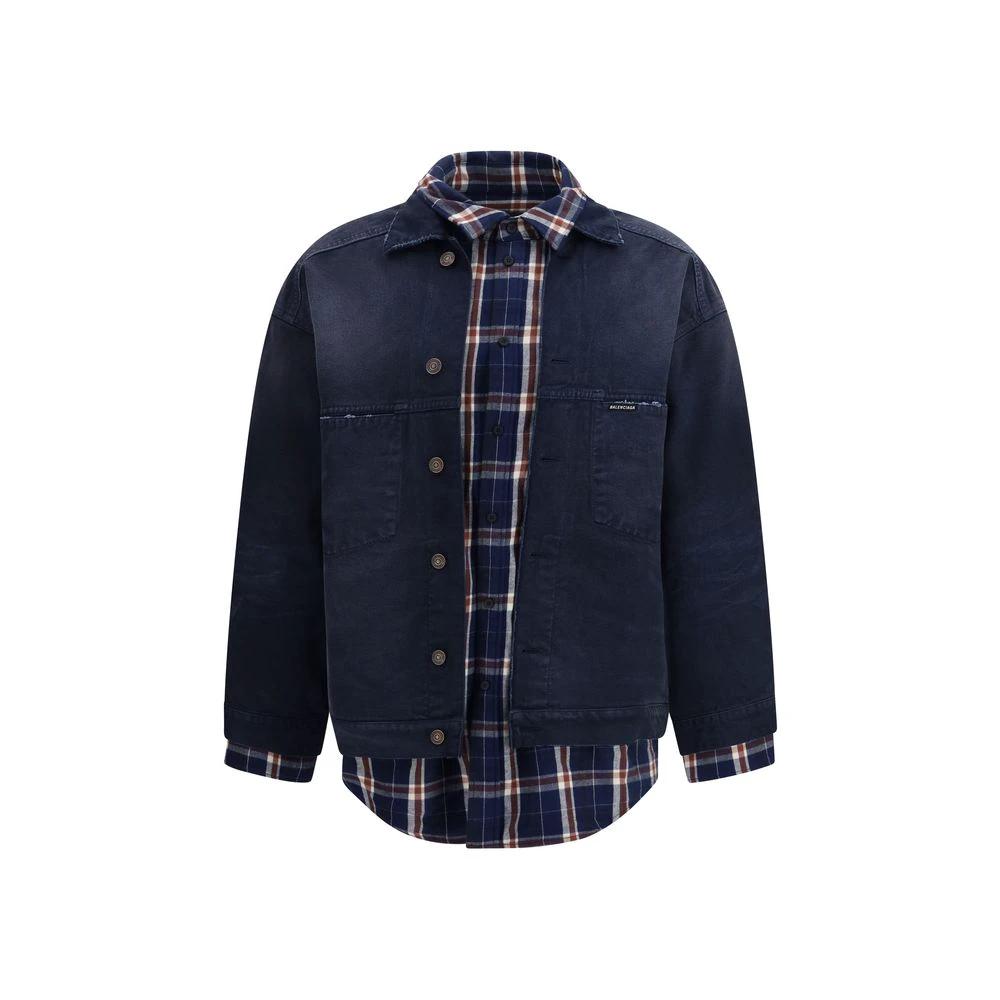 Balenciaga Blue Cotton Denim Jacket by Balenciaga