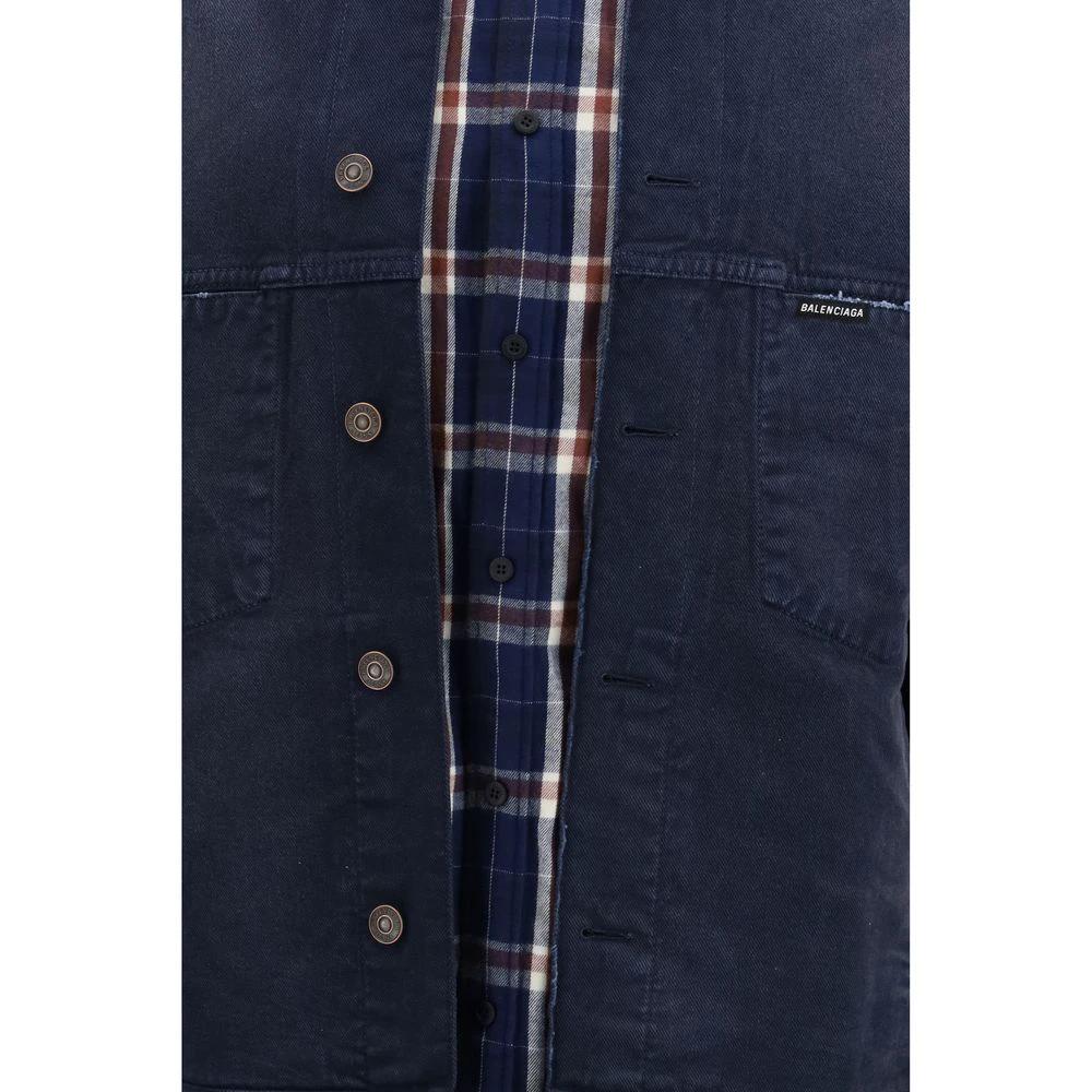 Balenciaga Blue Cotton Denim Jacket by Balenciaga