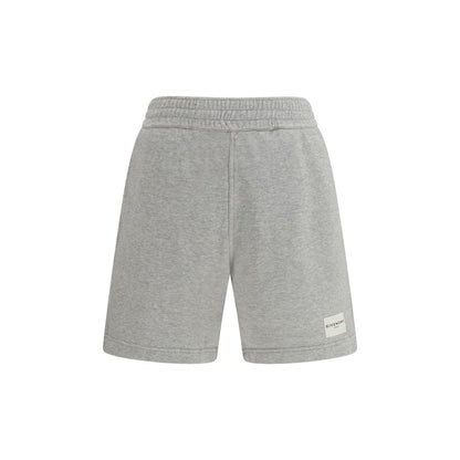 Givenchy – Bermuda en Coton Gris avec Logo Patch | SS26