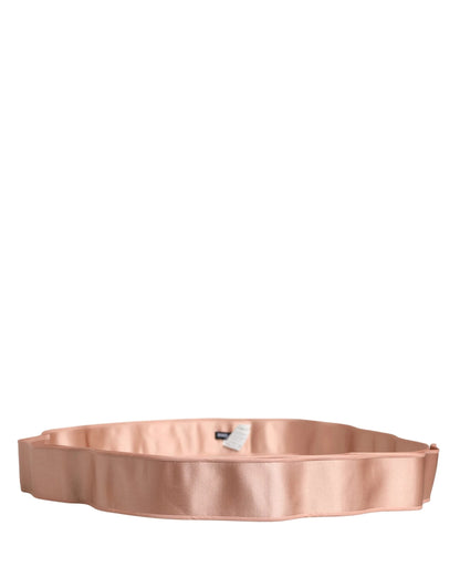 Dolce & Gabbana Light Pink Silk Satin Waist Women Cintura Belt by Dolce & Gabbana