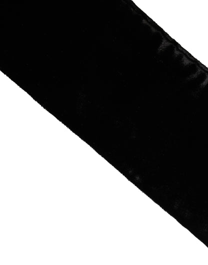 Dolce & Gabbana Black Viscose Satin Waist Women Cintura Belt by Dolce & Gabbana