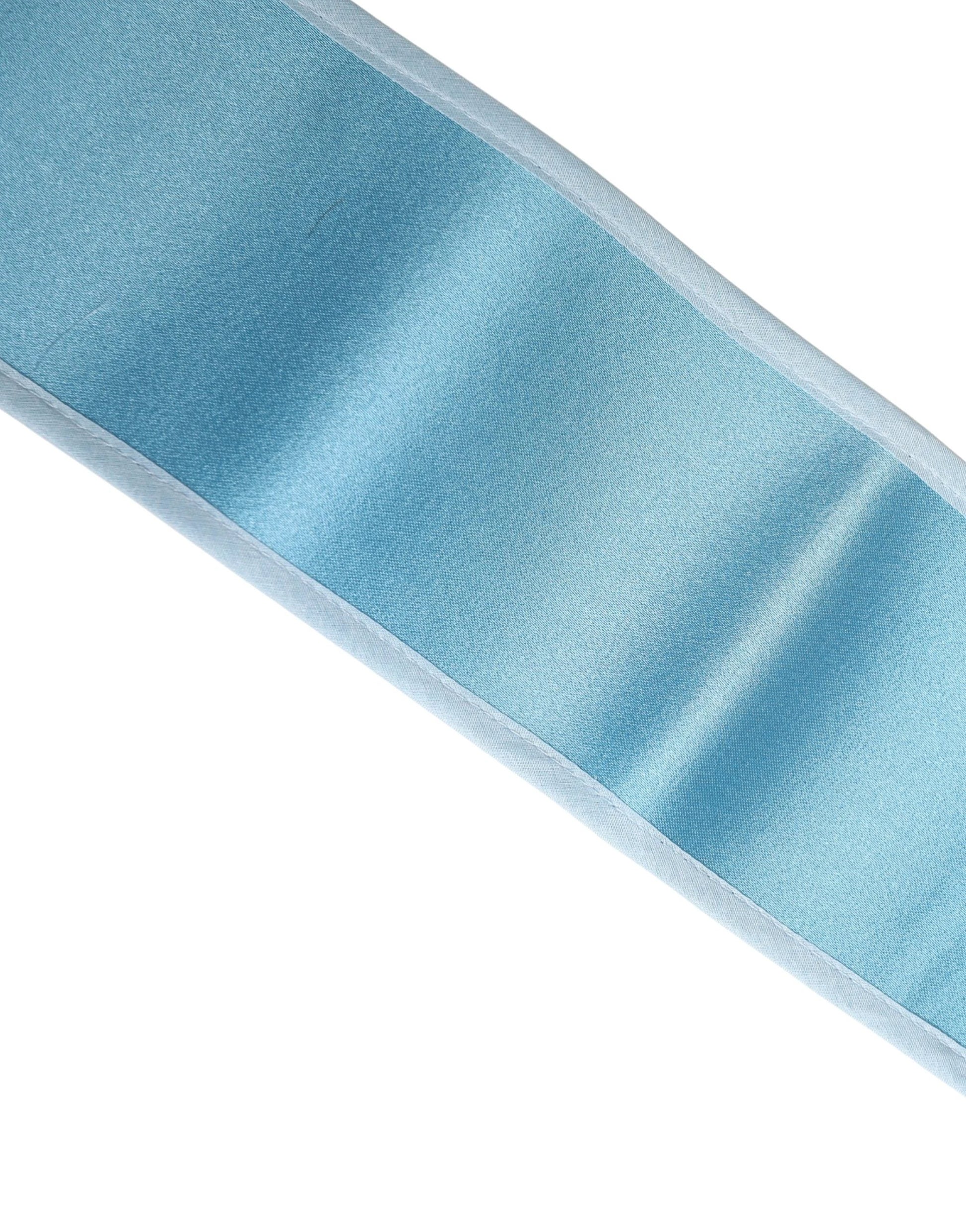 Dolce & Gabbana Light Blue Silk Satin Waist Women Cintura Belt by Dolce & Gabbana
