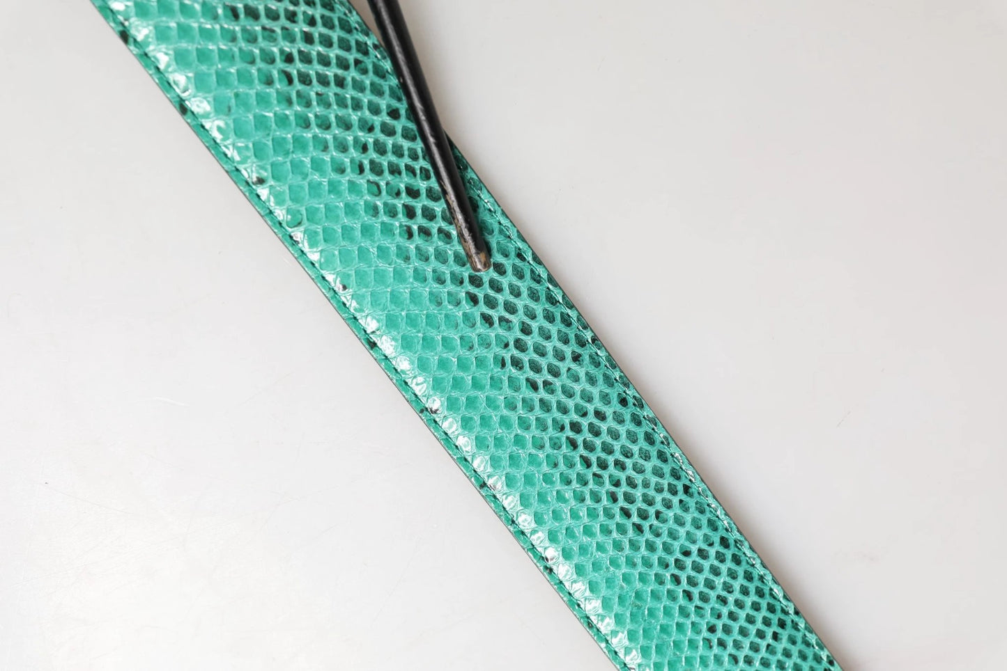 Dolce & Gabbana Green Leather DG Logo Embellished Buckle Belt by Dolce & Gabbana