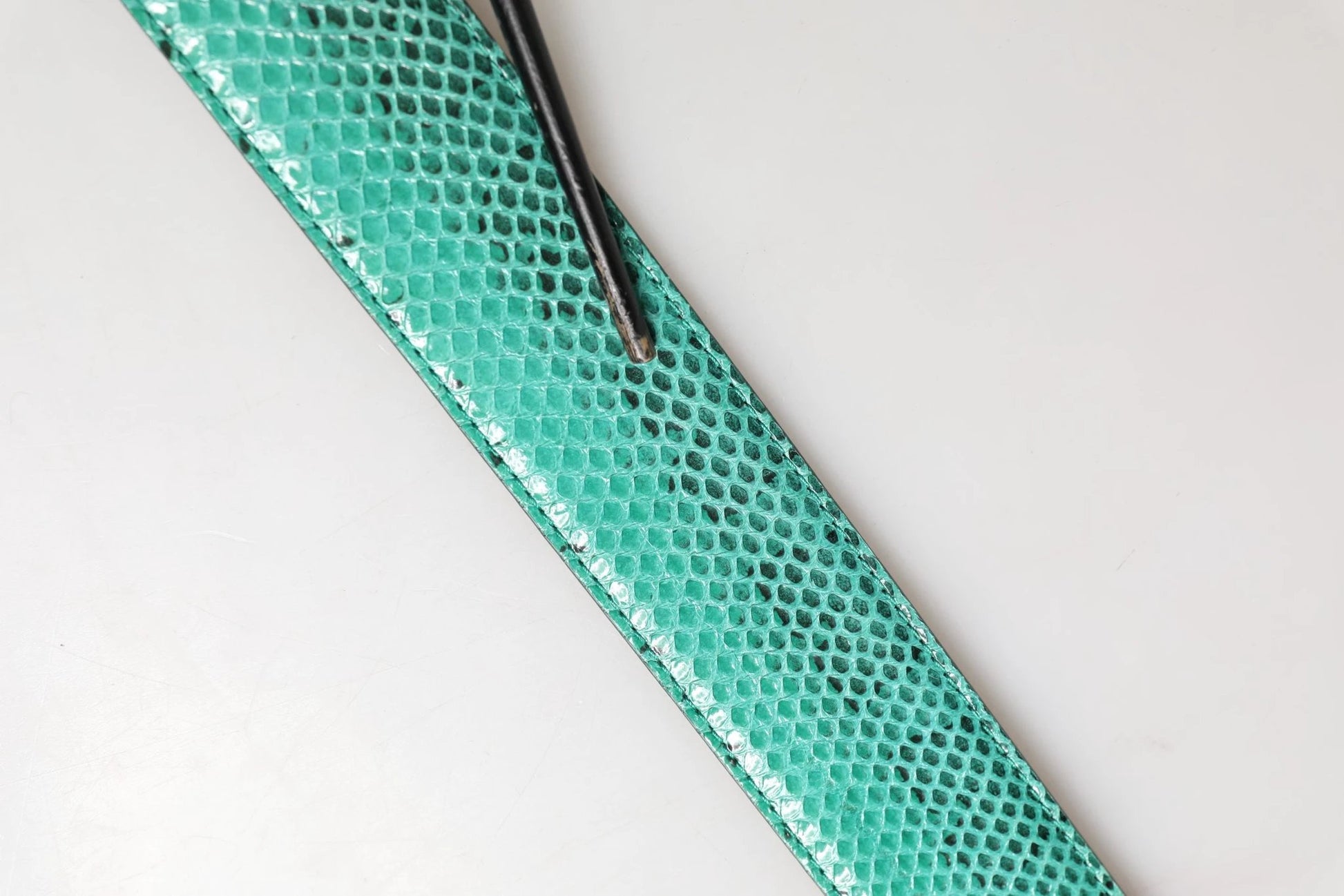 Dolce & Gabbana Green Leather DG Logo Embellished Buckle Belt by Dolce & Gabbana