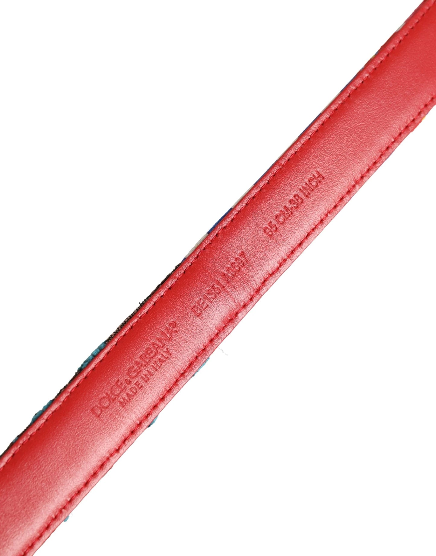 Dolce & Gabbana Multicolor Floral Jacquard Metal Buckle Belt by Dolce & Gabbana