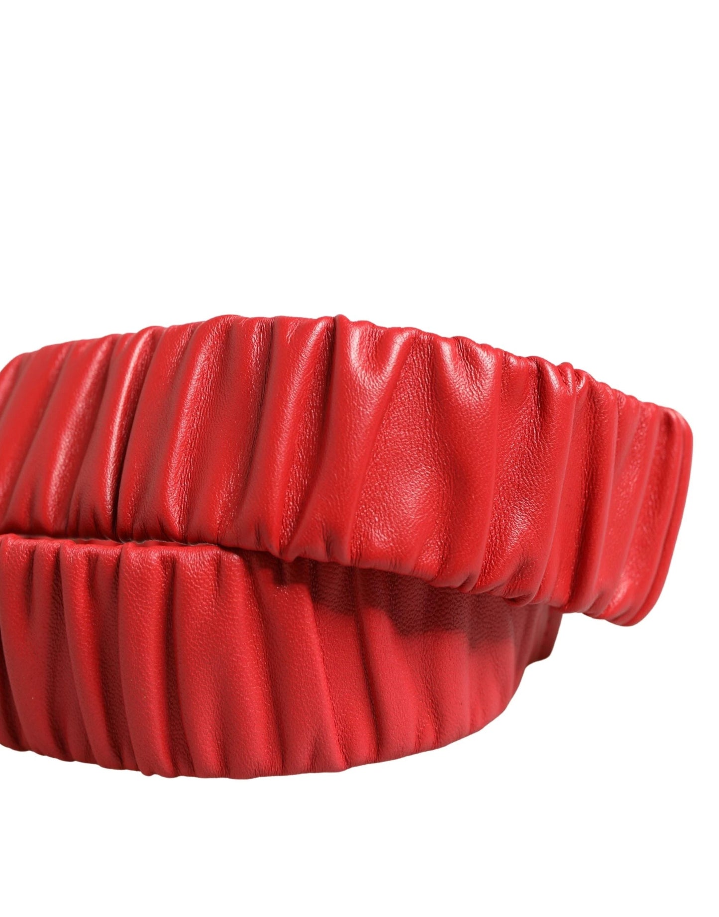 Dolce & Gabbana Red Leather Gold Heart Metal Buckle Belt by Dolce & Gabbana