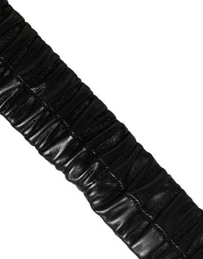 Dolce & Gabbana Black Leather Gold Heart Metal Buckle Belt by Dolce & Gabbana