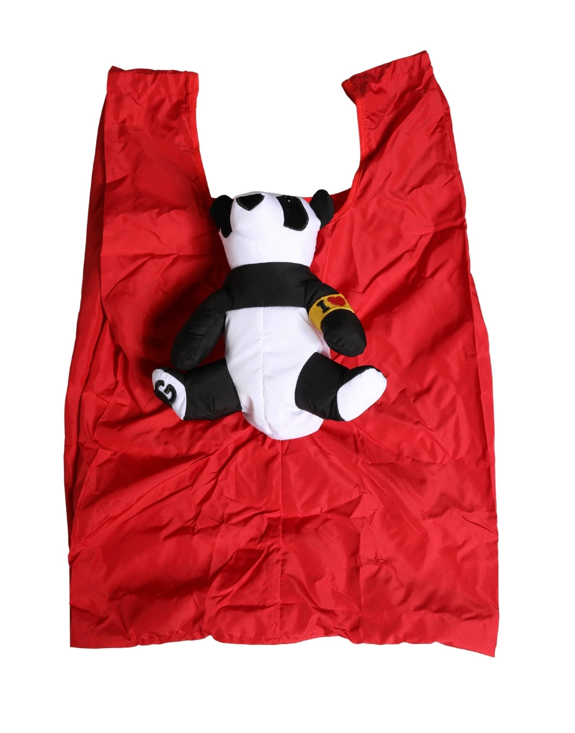 Dolce & Gabbana Men Red Polyester Panda Stuffed Ecobag Tote Borse Bag by Dolce & Gabbana