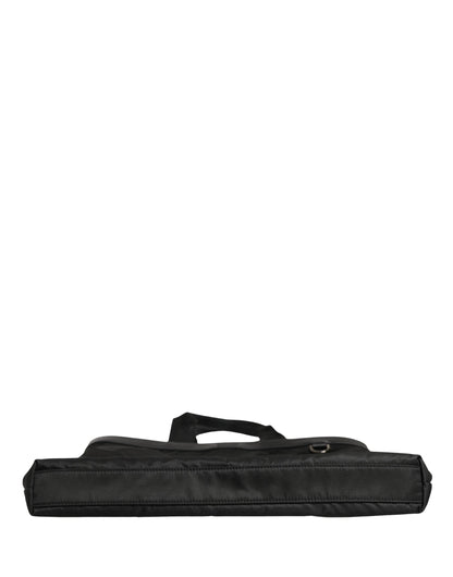 Dolce & Gabbana Black Leather #DGFamily Patch Shopping Tote Borse Bag by Dolce & Gabbana