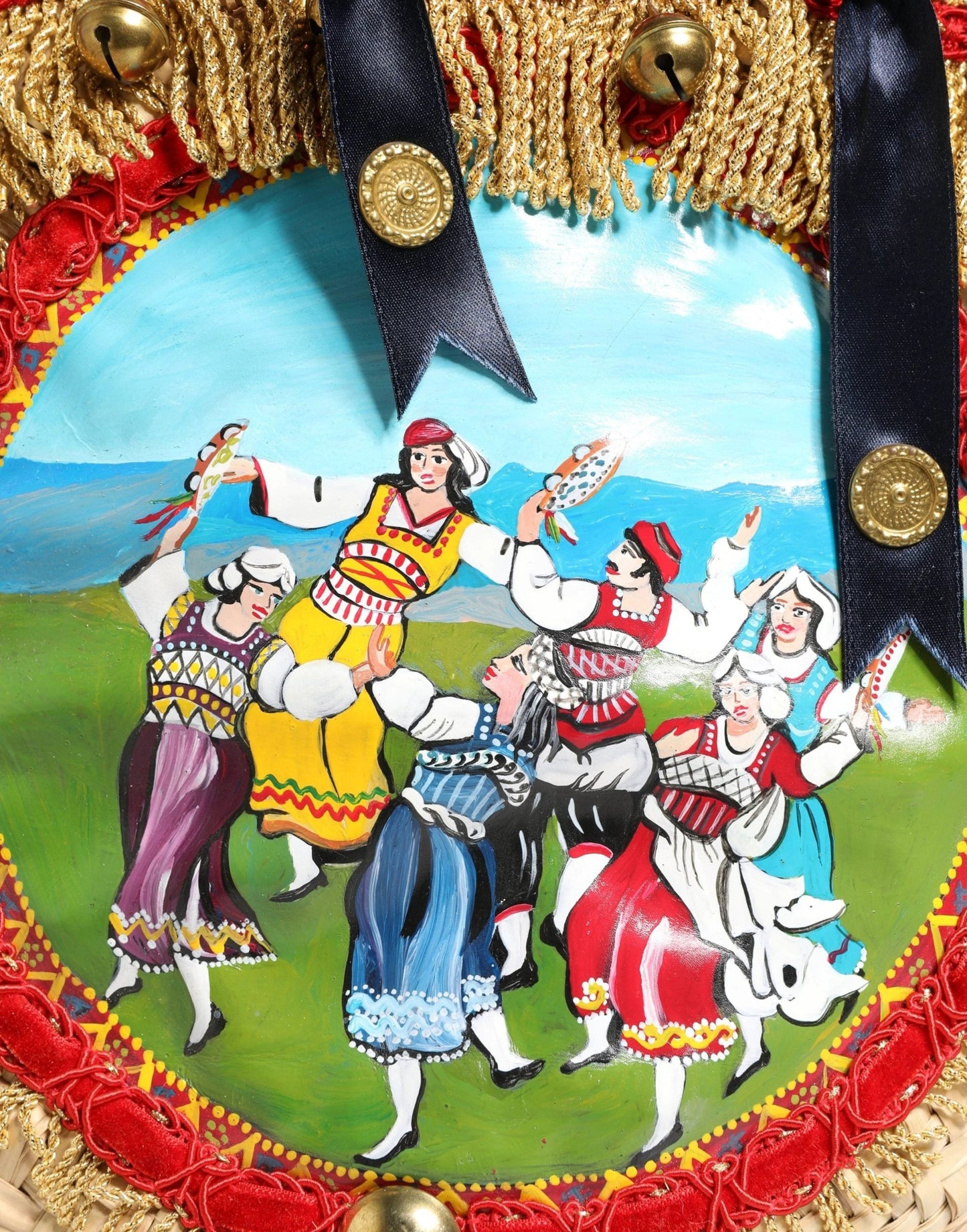 Dolce & Gabbana Multicolor Woven Straw Basket Embellished Sicily Bag by Dolce & Gabbana