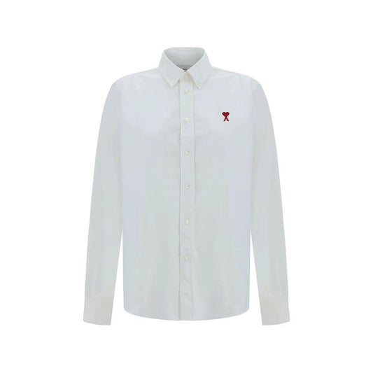 Ami Paris White Cotton Dress Shirt