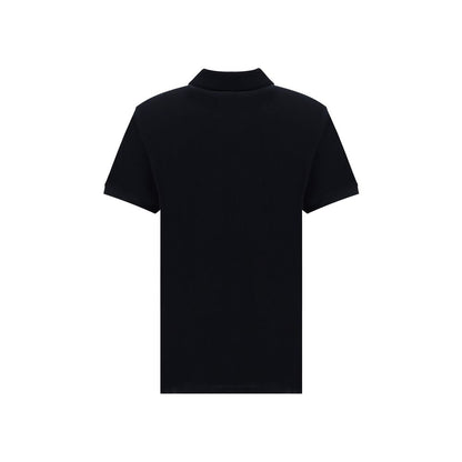 Ami Paris Black Cotton Polo Shirt