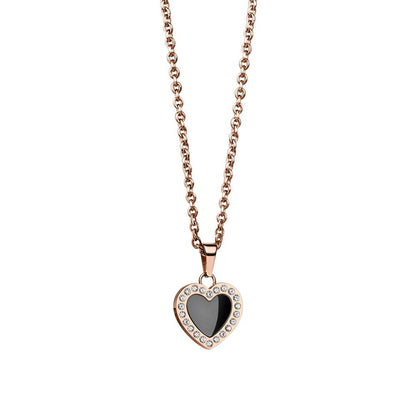 Bering Ensemble Collier Multicolore En Acier Inoxydable Avec Boucles D Oreilles Roses Pour Femmes