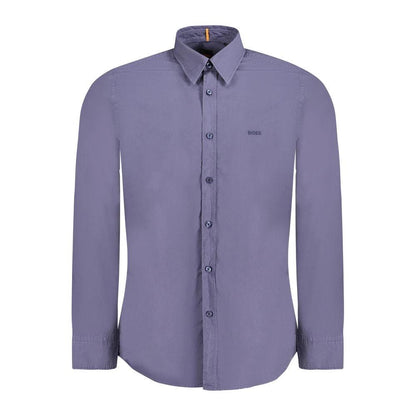 Hugo Boss Blue Cotton Men Shirt by Hugo Boss