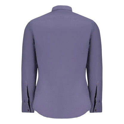 Hugo Boss Blue Cotton Men Shirt by Hugo Boss