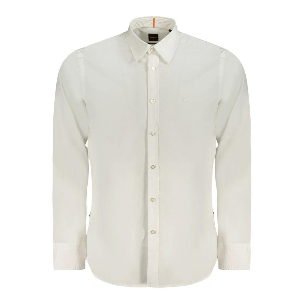 Hugo Boss White Cotton Men Shirt by Hugo Boss