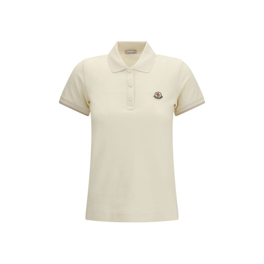 Moncler Beige Cotton Polo Shirt