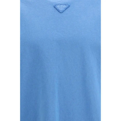 Prada Blue Cotton T-Shirt by Prada