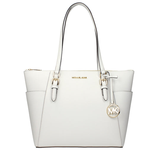 Michael Kors White Leather Shoulder Bag