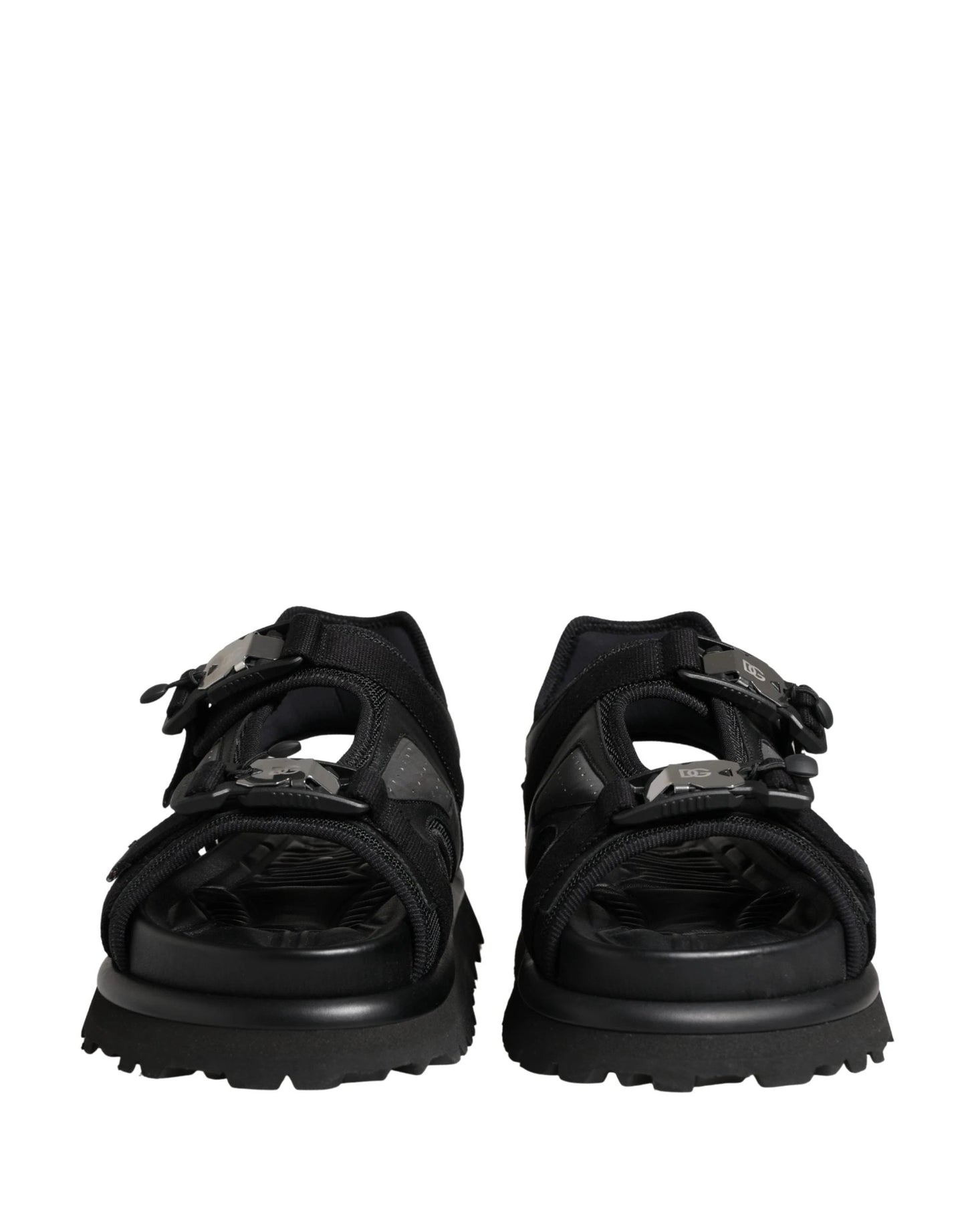 Dolce & Gabbana Black Logo Detailed Men Chunky Sandals Shoes by Dolce & Gabbana