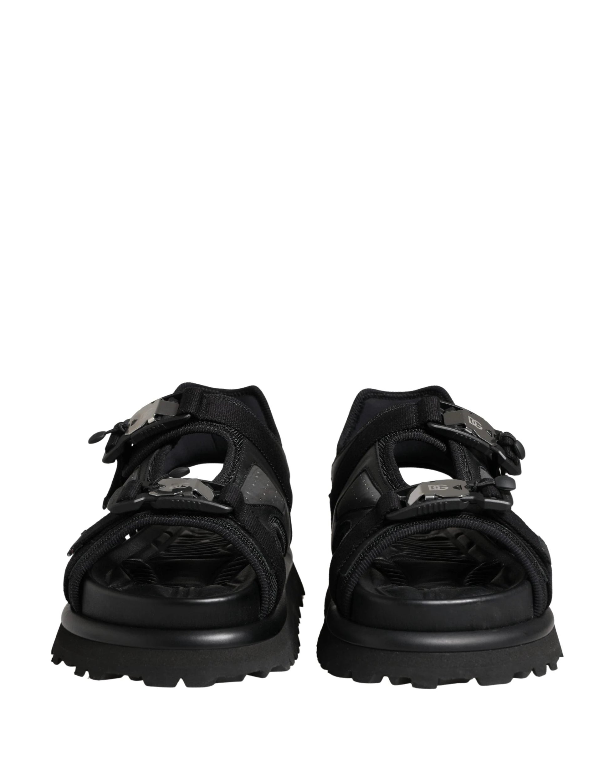 Dolce & Gabbana Black Logo Detailed Men Chunky Sandals Shoes by Dolce & Gabbana