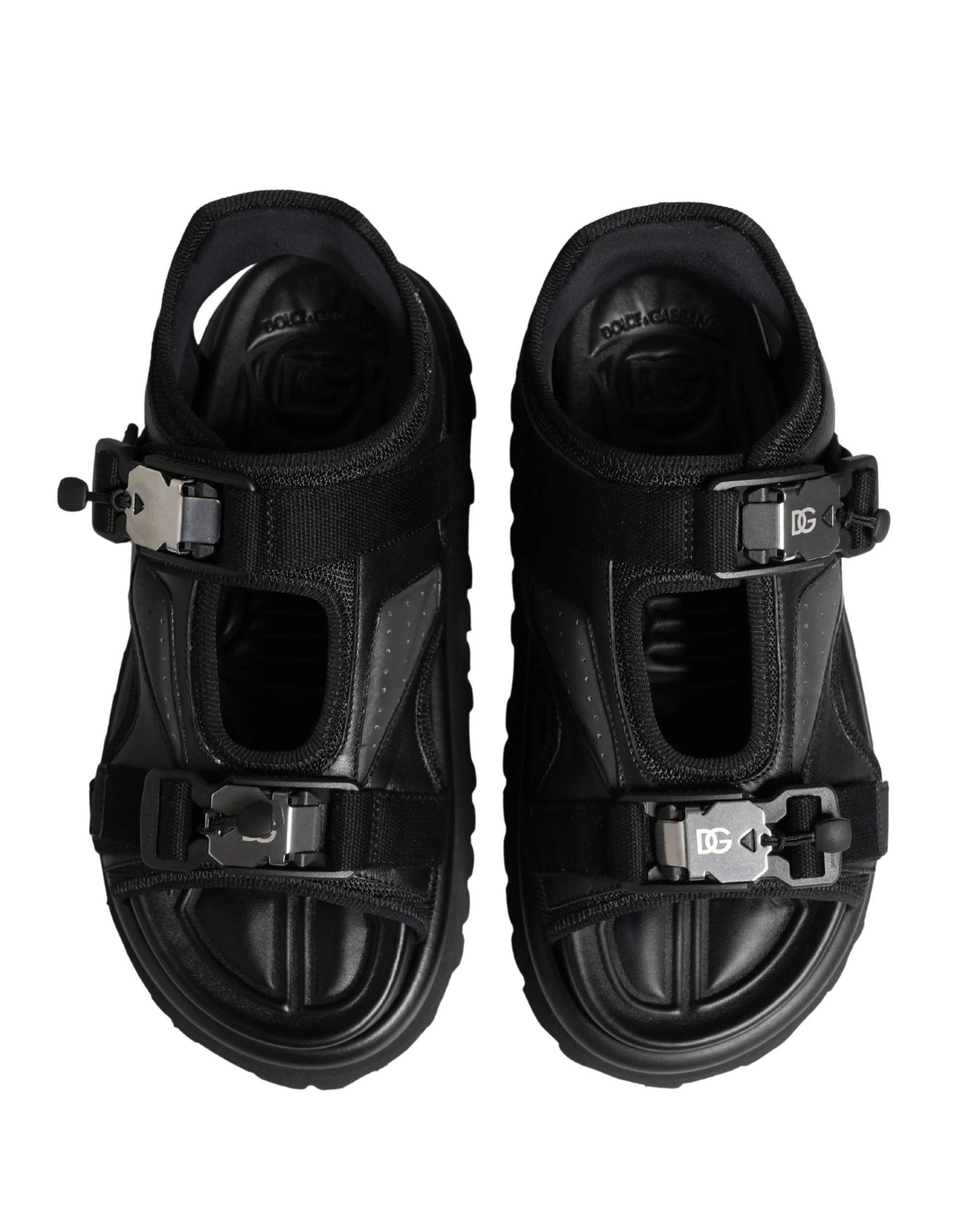 Dolce & Gabbana Black Logo Detailed Men Chunky Sandals Shoes by Dolce & Gabbana